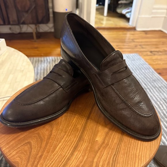 M. GEMI Brown Leather Loafer - Picture 1 of 5